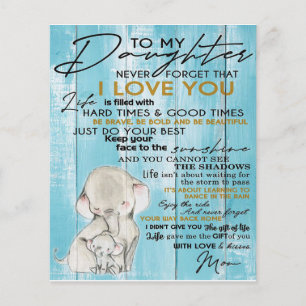 Schattige brief aan mijn dochter, liefdevol cadeau flyer