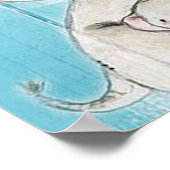 Schattige brief aan mijn dochter, liefdevol cadeau poster (Hoek)