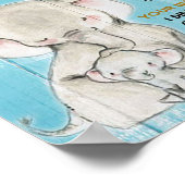 Schattige brief aan mijn dochter, liefdevol cadeau poster (Hoek)