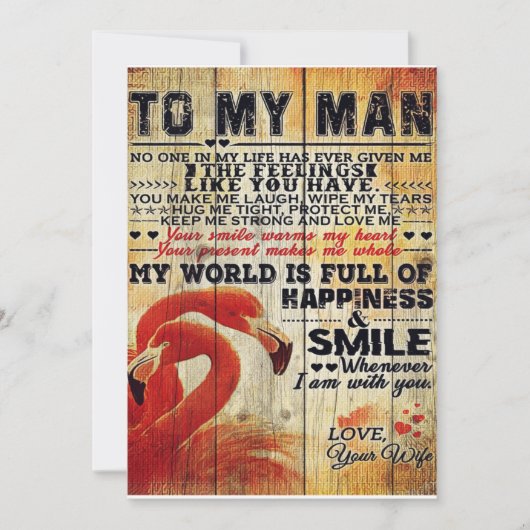 Schattige brief aan mijn man | Lovely Gift Feestdagenkaart (Voorkant)