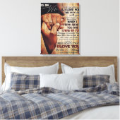 Schattige brief aan vrouw, liefdevol cadeau, canvas afdruk (Insitu (Slaapkamer))