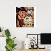 Schattige brief aan vrouw, liefdevol cadeau, poster (Thuiskantoor)