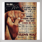 Schattige brief aan vrouw, liefdevol cadeau, poster (Voorkant)