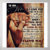 Schattige brief aan vrouw, liefdevol cadeau, poster (Voorkant)