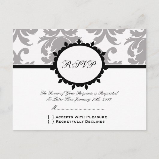 SCHATTIGE BRIEFKAART RSVP (Voorkant)