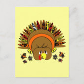 Schattige Briefkaart voor Thanksgiving van Turkije (Voorkant)