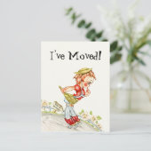Schattige Briefkaart  weg naar geluk Ik ben verhui (Staand voorkant)