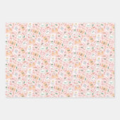 Schattige brieven naar kerstpatronen inpakpapier vel (Voorkant)