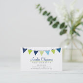 SCHATTIGE BRIGHT BUNTING bold party marineblauw li Visitekaartje (Staand voorkant)