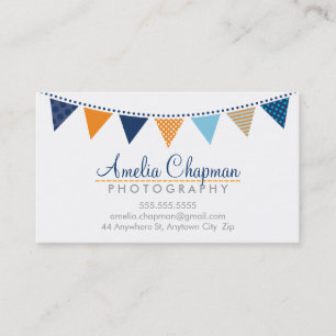 SCHATTIGE BRIGHT BUNTING bold party marineblauw si Visitekaartje