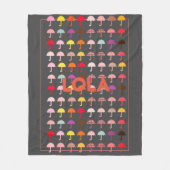 Schattige Bright Fun Paraplu Pattern Naam Deken to (Voorkant)