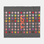 Schattige Bright Fun Paraplu Pattern Naam Deken to (Voorkant (Horizontaal))