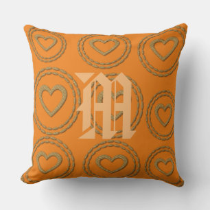 Schattige Bright Hearts Pattern gepersonaliseerd m Kussen