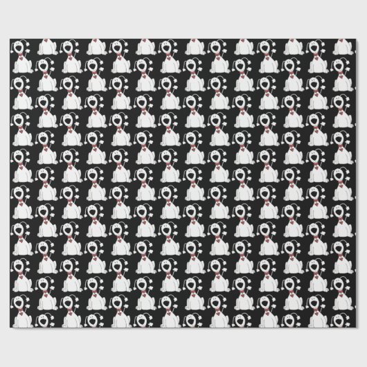 schattige bril met rood hart cadeaupapier (Vlak)