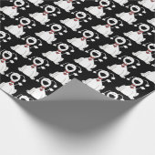 schattige bril met rood hart cadeaupapier (Hoek)