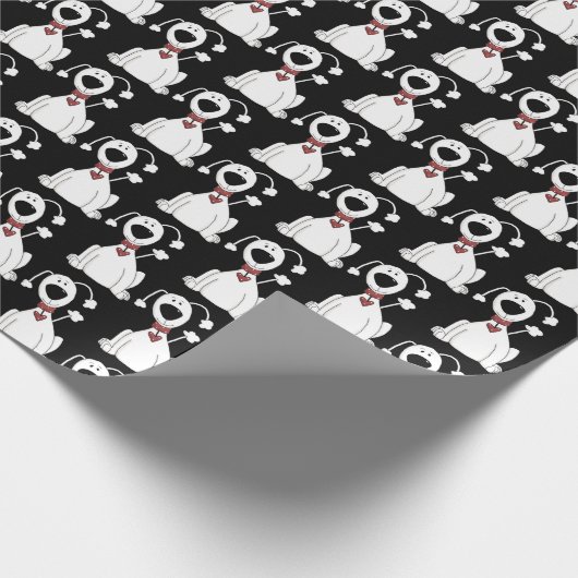 schattige bril met rood hart cadeaupapier (Hoek)