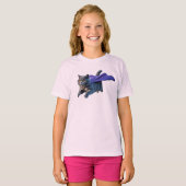 Schattige Britse Korthaar Superheld T-shirt (Voorkant volledig)