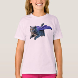 Schattige Britse Korthaar Superheld T-shirt