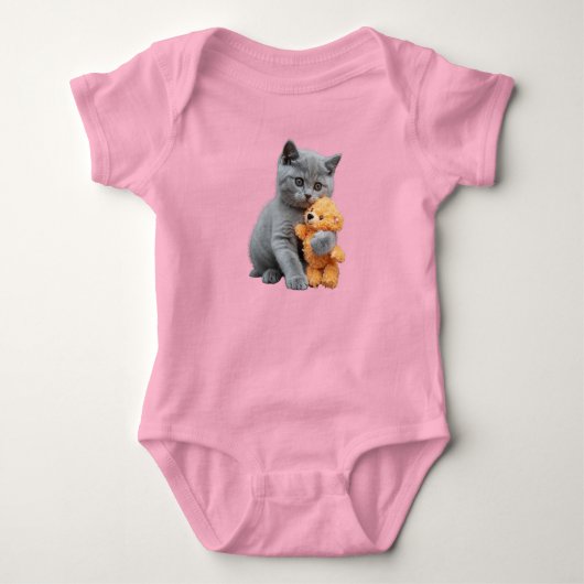 Schattige Britse Korthaar Teddy Romper (Voorkant)