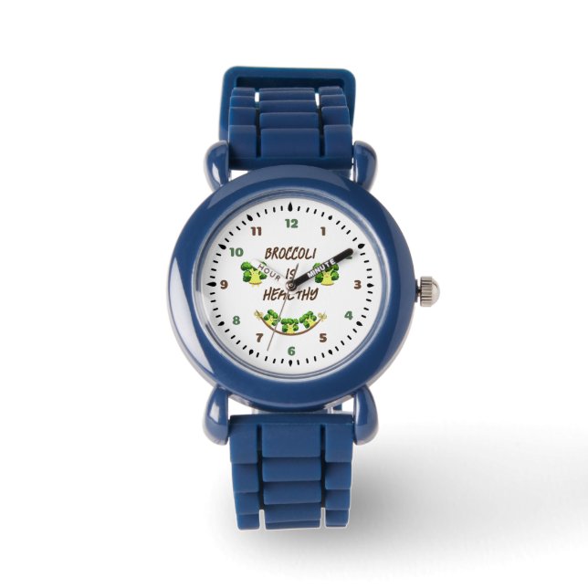 Schattige broccoli horloge (Voorkant)