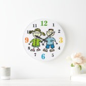 Schattige broeder en zuster Kinder trekkast Grote Klok (Huis)