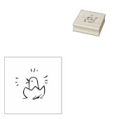 Schattige broedkuiken rubberstempel (Gestempeld)