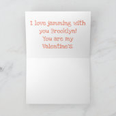 Schattige brood en jam valentine cartoon kaart (Binnen)