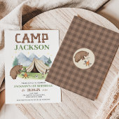 Schattige Brown Beer Mountains Camp thema 1e verja Kaart