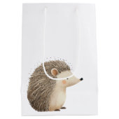 Schattige Brown Cream Hedgehog Medium Cadeauzakje (Achterkant)