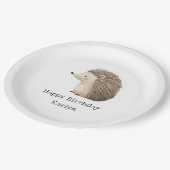 Schattige Brown Cream Hedgehog Papieren Bordje (Gekanteld)