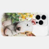 SCHATTIGE BROWN- EN WHITE BULL TERRIER PUPPY Case-Mate iPhone CASE (Achterkant (horizontaal))