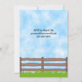 Schattige Brown Horse Boys Verjaardagsfeest Kaart (Achterkant)