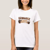 Schattige Brownie Graphics voor Chocolate Fans T-shirt (Voorkant)