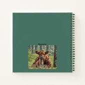 Schattige BrownMoo Koe Green Woodland Persoonlijk  Notitieboek (Achterkant)