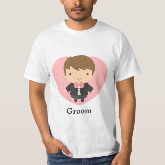 Schattige bruidegom in smoking t-shirt (Voorkant)