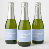 Schattige bruidsmeisje Bubbly Sparkling Wijnetiket (Flessen)