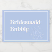 Schattige bruidsmeisje Bubbly Sparkling Wijnetiket (Enkel label)