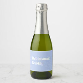 Schattige bruidsmeisje Bubbly Sparkling Wijnetiket
