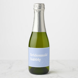 Schattige bruidsmeisje Bubbly Sparkling Wijnetiket