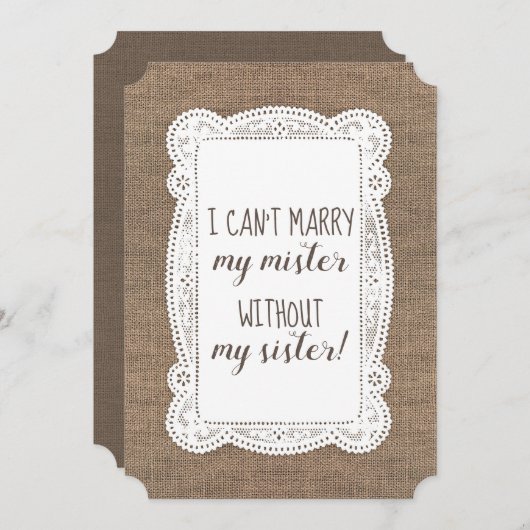 Schattige bruidsmeisje / Maid of Honor-voorstel Kaart (Voorkant / Achterkant)