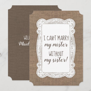 Schattige bruidsmeisje / Maid of Honor-voorstel Kaart
