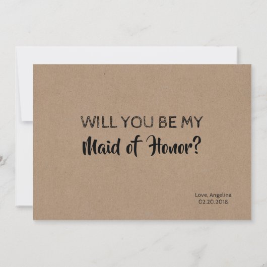 Schattige bruidsmeisje / Maid of Honor-voorstel Kaart (Achterkant)