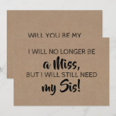 Schattige bruidsmeisje / Maid of Honor-voorstel Kaart (Voorkant / Achterkant)