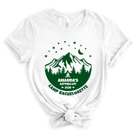Schattige bruidsmeisjes kamperen vrijgezellenfeest Tri-Blend shirt