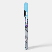 Schattige bruidspaar in Blue Cartoon telefoonhoesj Case-Mate iPhone Case (Achterkant / Links)