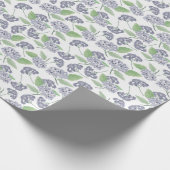 schattige bruiloft Garden party Hydrangea Cadeaupapier (Hoek)