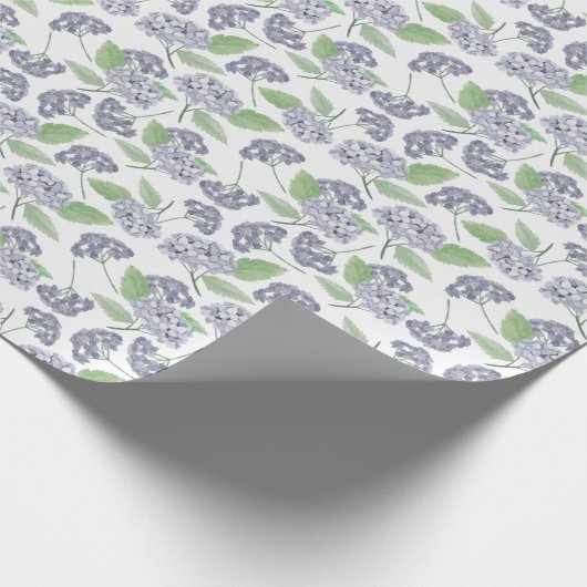 schattige bruiloft Garden party Hydrangea Cadeaupapier (Hoek)