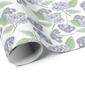 schattige bruiloft Garden party Hydrangea Cadeaupapier (Rol Hoek)