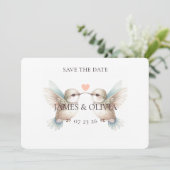 Schattige bruiloft Hummingbird Save the Date (Staand voorkant)