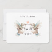 Schattige bruiloft Hummingbird Save the Date (Voorkant)